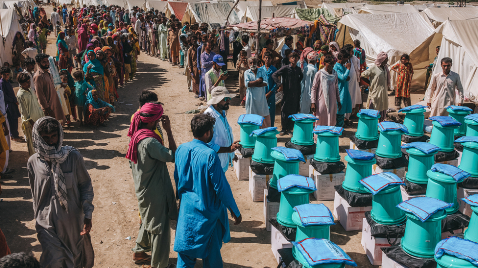 Hilfe Pakistan: Verteilung von Hygieneartikeln