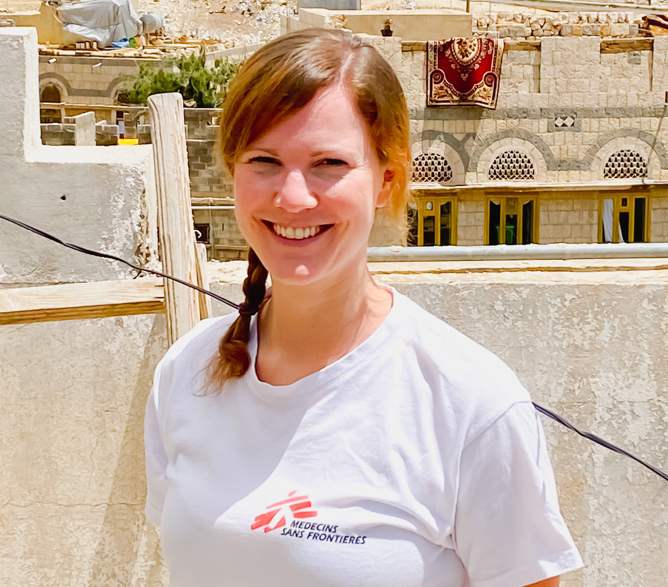 Annette Werner bei einem Einsatz im Jemen als Kinderärztin 