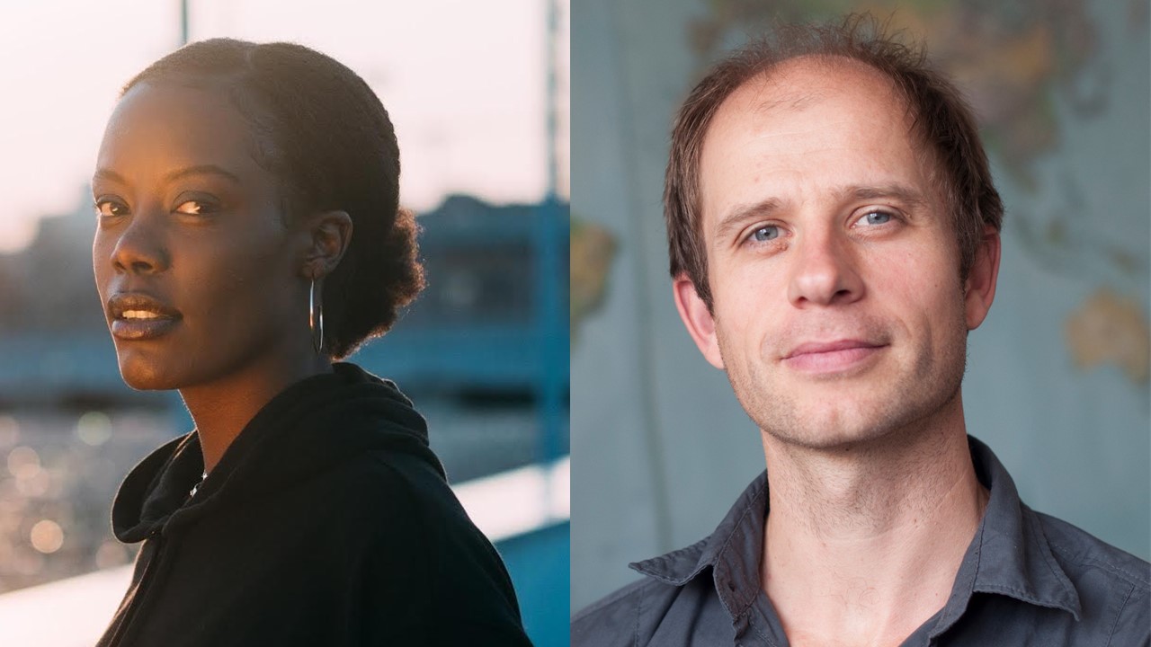 Die Podcasthosts Anna Dushime und Christian Katzer