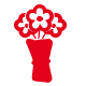 A bouquet of flowers in a vase