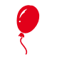 A baloon rising