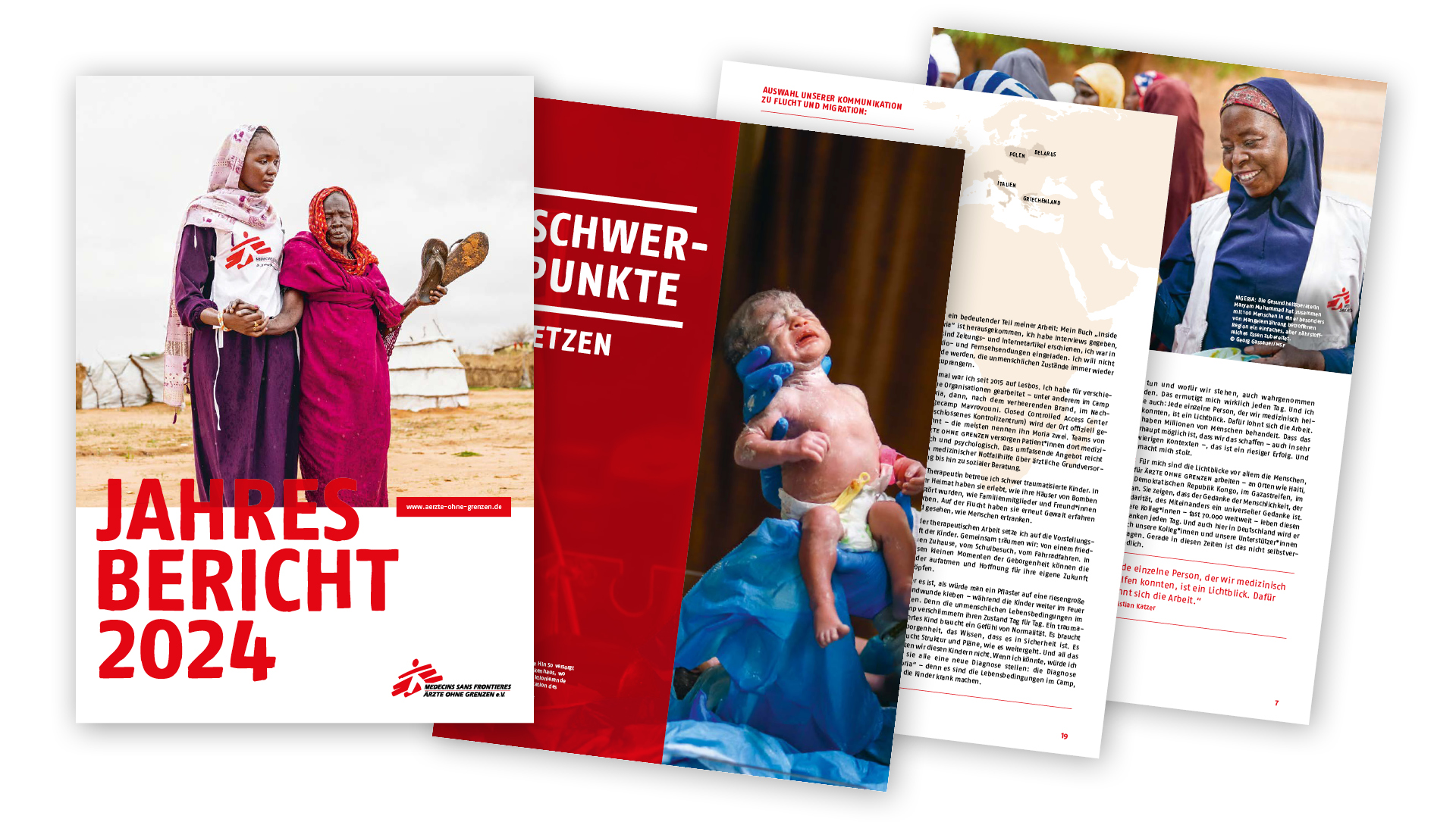 Cover und Inhalt des Jahresberichts.