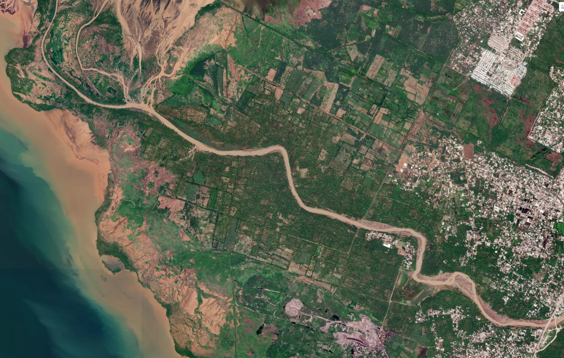 Karte von Port-au-Prince,Haiti nach Überschwemmungen.