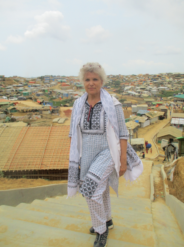 Heidi Anguria im Geflüchteten-Camp in Cox's Bazar, Bangladesch.