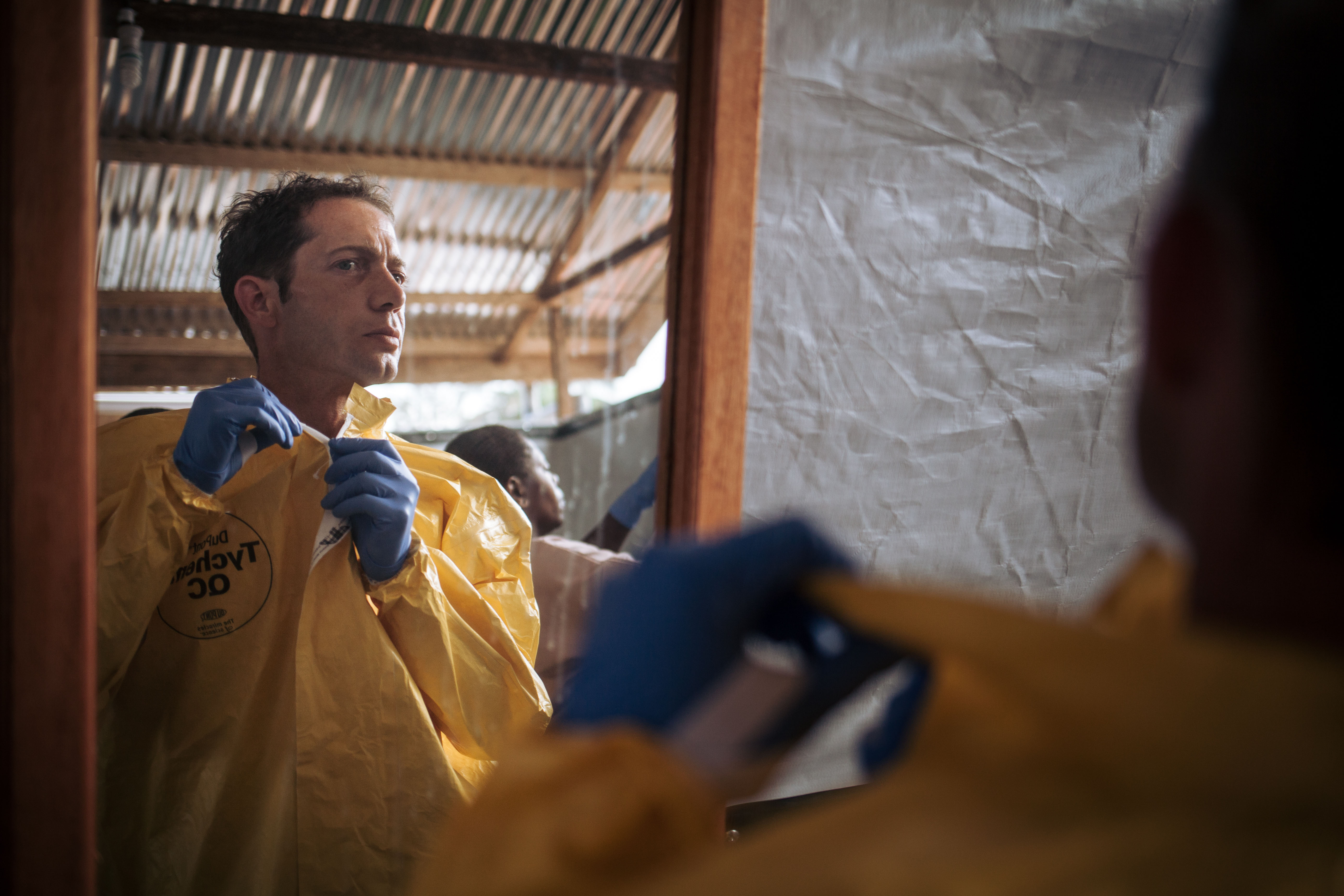 Christian Kleine bei seinem Einsatz gegen Ebola in der D. R. Kongo.