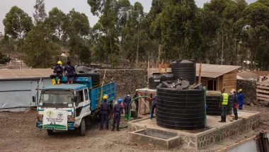 Abfallbehandlung an der MSF-Station in Lushagala