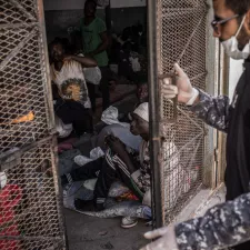 Zelle Flüchtlinge Internierungslager Libyen