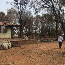 Dorf Batangafo in Zentralafrikanische Republik nach Angriff zerstört