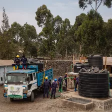 Abfallbehandlung an der MSF-Station in Lushagala