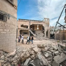 Ein Team von Ärzte ohne Grenzen führt zusammen mit Mitgliedern des Lagerkomitees und freiwilligen Sanitätern eine Bestandsaufnahme im Lager Jenin durch, um die Schäden und den Bedarf nach dem brutalen israelischen Militärangriff vom 21. bis 23. Mai 2024 zu bewerten.
