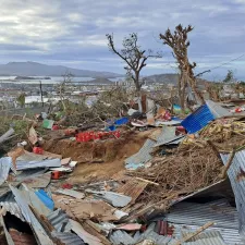Verwüstung in Folge der Zyklon Chido in Mayotte Verwüstung in Folge der Zyklon Chido in Mayotte