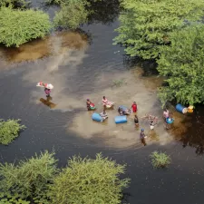 überschwemmtes Land in Bentiu