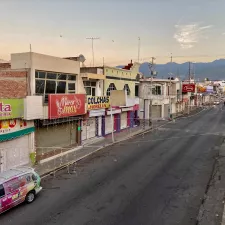 Eine Straße in Michoacán, die Region mit der höchsten Mordrate in Mexiko