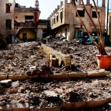 Bombardiertes Krankenhaus in Ost-Aleppo