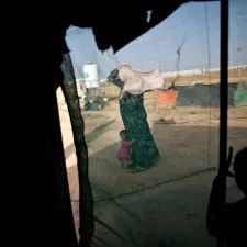 Syrien Grenze Jordanien Flüchtlinge Wüste