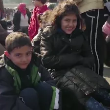Bootsflüchtlinge kommen in Griechenland an