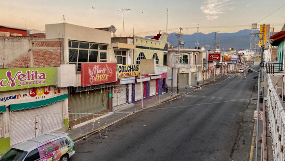 Eine Straße in Michoacán, die Region mit der höchsten Mordrate in Mexiko