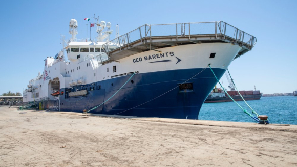 Das Schiff Geo Barents wurde in einem Hafen festgesetzt
