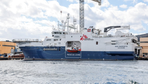 Das von Ärzte ohne Grenzen gecharterte Schiff "Geo Barents" startet zur Seenotrettung im Mittelmeer.