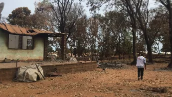 Dorf Batangafo in Zentralafrikanische Republik nach Angriff zerstört