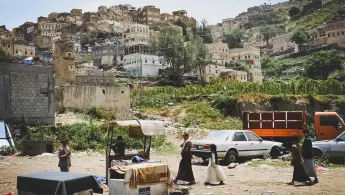 Die Stadt Khamer im Jemen