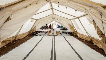 Cholera-Behandlungszentrum (CTC) in Munigi im Gebiet Nyiragongo (DRC)