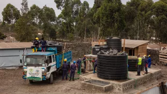Abfallbehandlung an der MSF-Station in Lushagala