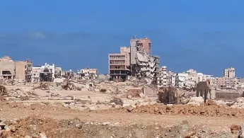 Zu sehen ist die Stadt Darna im Osten Libyens, welche besonders schwer von den Überschwemmungen getroffen wurde.