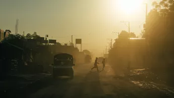 Haiti: Sonne auf der Straße nach Martissant Haiti: Sonne auf der Straße nach Martissant