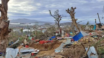 Verwüstung in Folge der Zyklon Chido in Mayotte