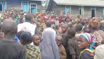 Durch Konflikte in Nord-Kivu (DRC) vertriebene Bevölkerung
