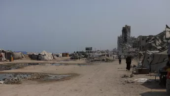 Gazastreifen: Zerstörte Häuser und Zelte