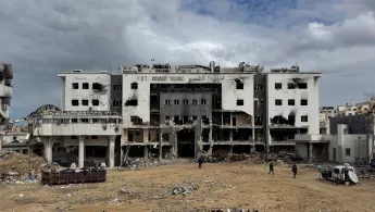 Eine Krankenhaus-Ruine