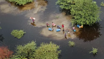 überschwemmtes Land in Bentiu