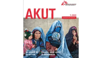 Tittelblatt des AKUT Spendenmagazins 