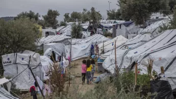 Überfülltes Flüchtlingslager auf Lesbos
