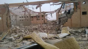 Bombardiertes Cholera-Behandlungszentrum im Jemen