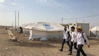 Geflüchtete aus Syrien leben im Bardarasch Camp, Irak 