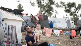 Im völlig überfüllten Lager Moria auf Lesbos herrschen menschenunwürdige Zustände.
