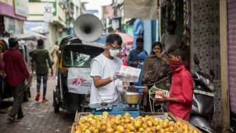Mumbai Gasse Covid-19 Prävention