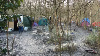 Nordfrankreich neues Flüchtlingslager Grande Synthe
