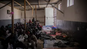 Überfüllte Zelle in Tripolis