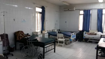 Klinik nahe der Grenze Jordanien, Syrien