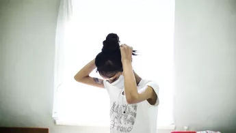 Junge Frau mit Tuberkulose in Kirgisistan