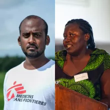 Charity Kamau und Arunn Jegan