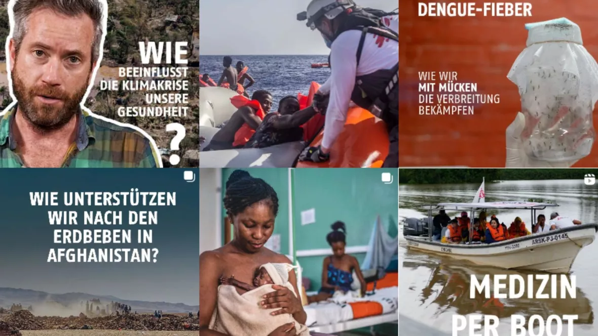 Social Media-Posts von Ärzte ohne Grenzen