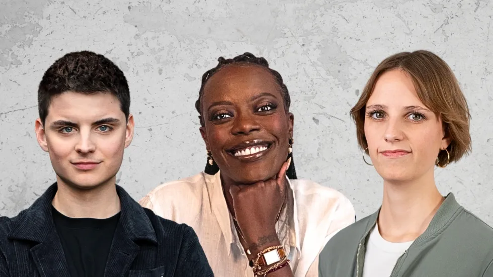 Portraits von Fabian Grischkat, Anna Dushime und Jasmin Behrends
