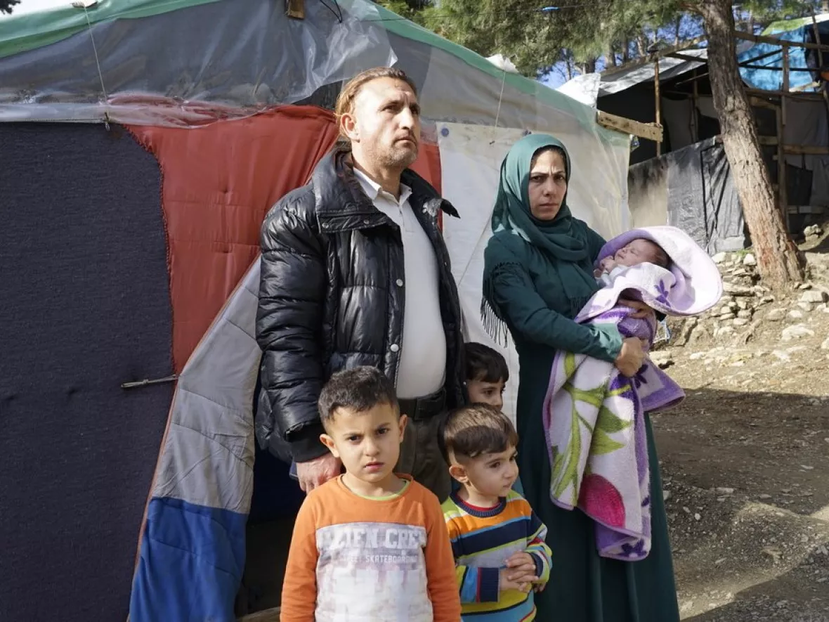 Geflüchtete Familie auf Samos