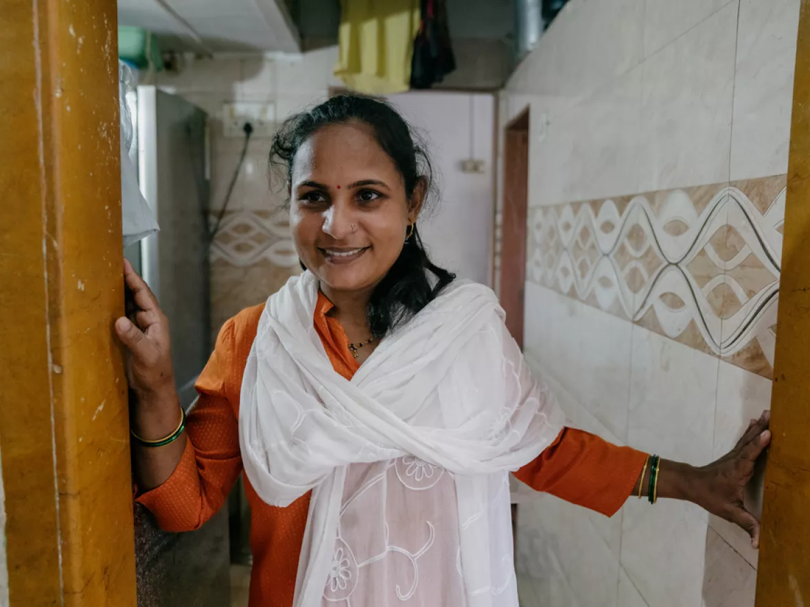 Mumbai, Indien: Namrata besiegte ihre Tuberkulose und arbeitet nun als Gesundheitsberaterin für uns in Mumbai, Indien.