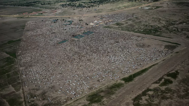 Luftaufnahme Vertriebenenlager Ngala Nigeria